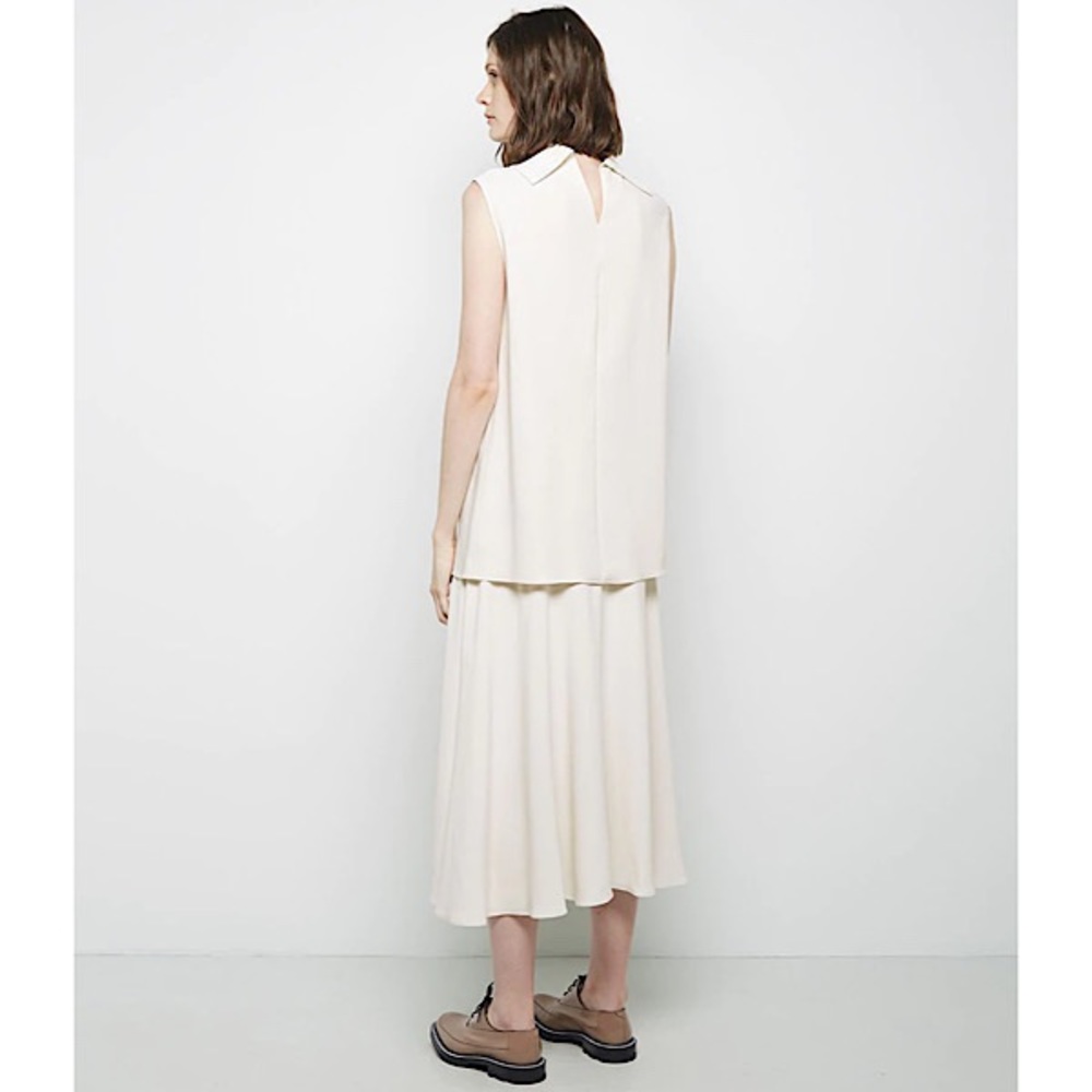The Row ‘Sesil Sleeveless Cady’ Draped Funnel Neck Top - Picture 4 of 12